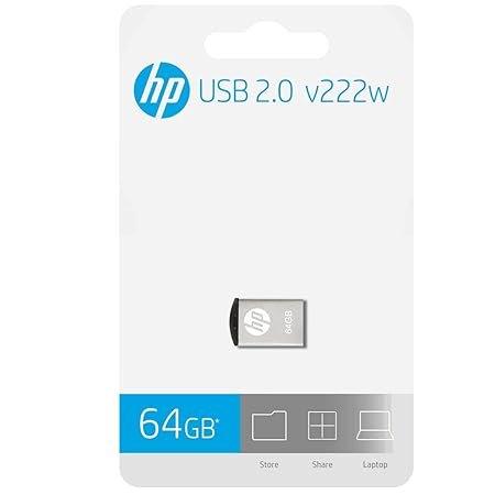 hp v222w 64gb usb 2.0 pen drive (silver) hp v222w 64gb usb 2.0 pen drive (silver)