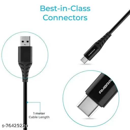 ambrane act 11 3a type c cable 1 meter(black) ambrane act 11 3a type c cable 1 meter(black)
