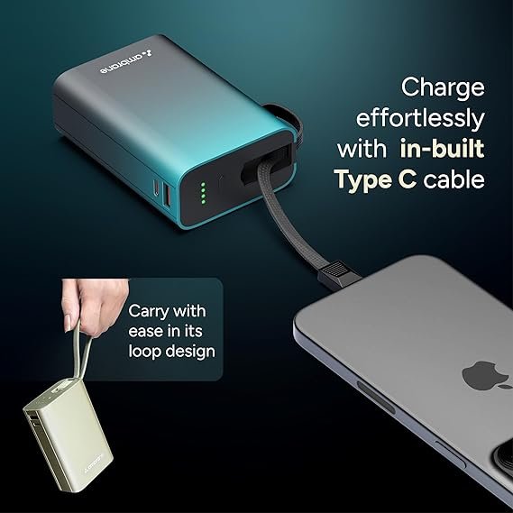 ambrane 20000mah small pocket size powerbank, ambrane 20000mah small pocket size powerbank,