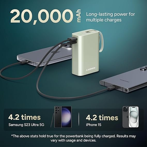 ambrane 20000mah small pocket size powerbank, ambrane 20000mah small pocket size powerbank,