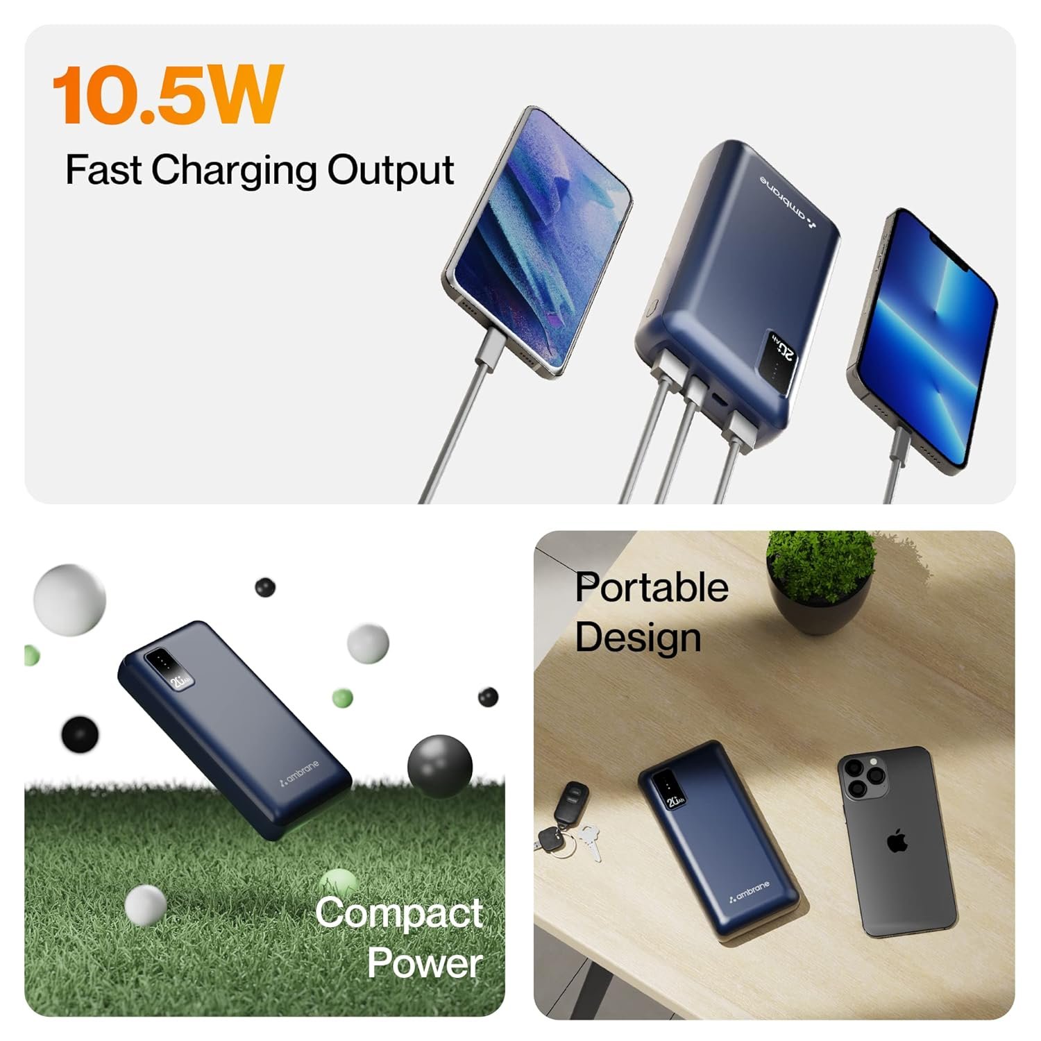 ambrane 20000mah power bank with ambrane 20000mah power bank with