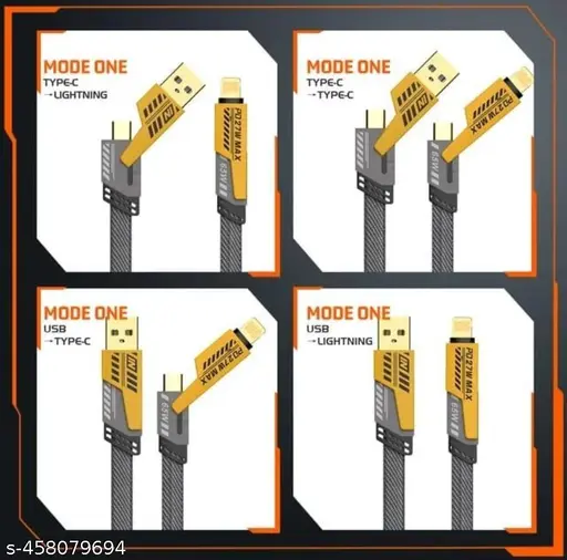 4 in 1 fast charging flat wire cable 2+2 65w/27w 4 in 1 fast charging flat wire cable 2+2 65w/27w