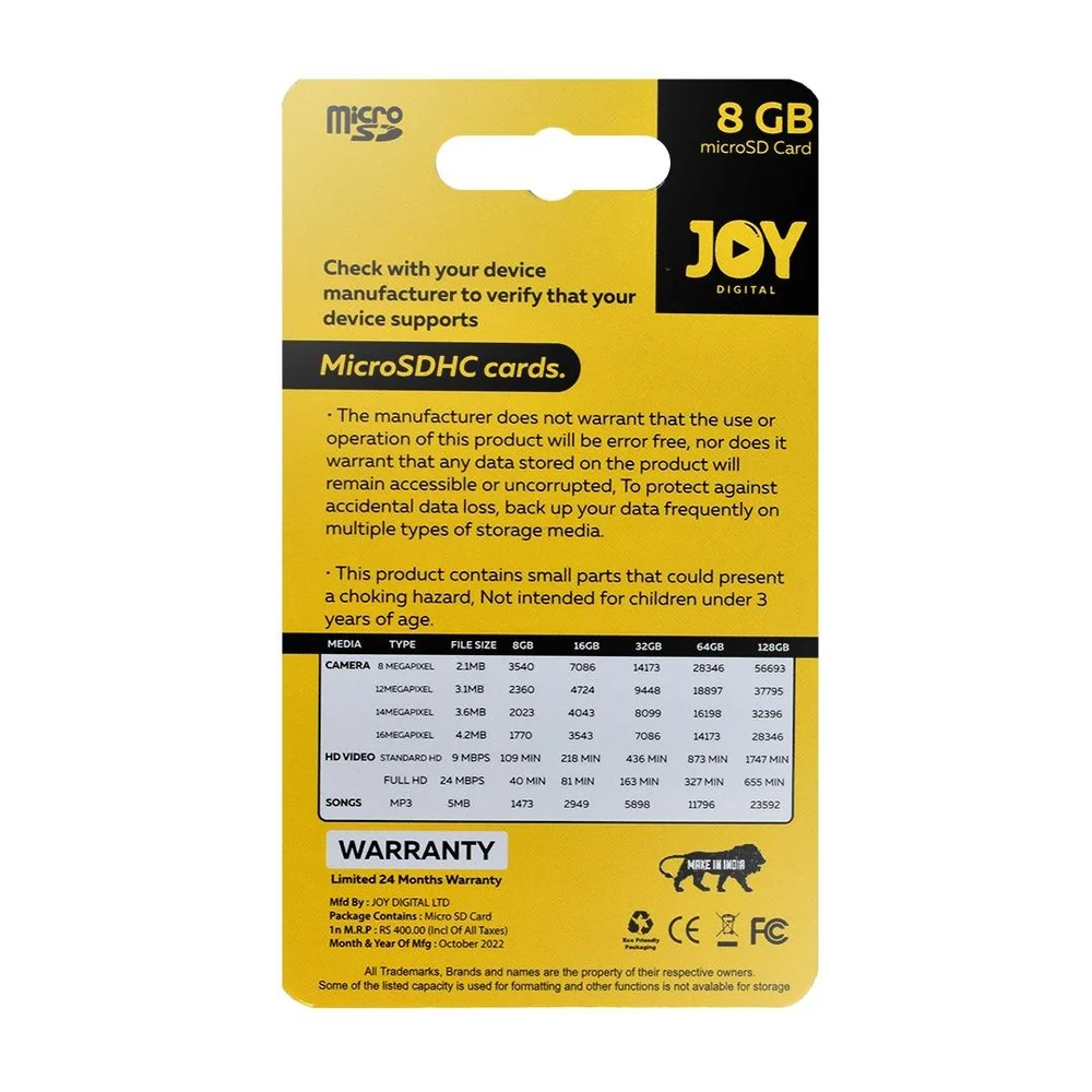 joy digital 8gb microsd card joy digital 8gb microsd card