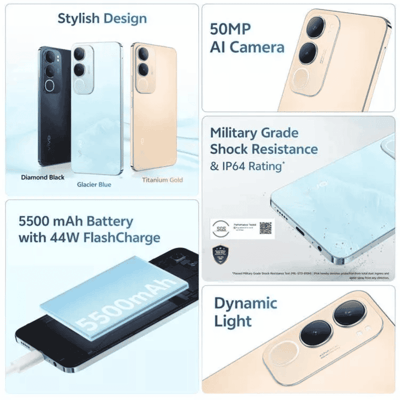 vivo y29 5g (diamond black, 128 gb) (6 gb ram) vivo y29 5g (diamond black, 128 gb) (6 gb ram)